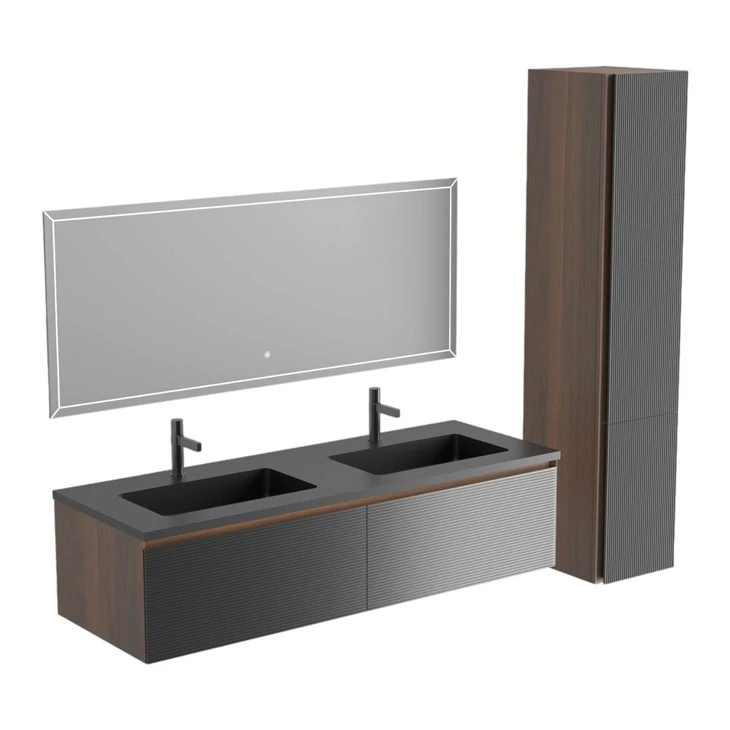 double vanity with linen cabinet-05