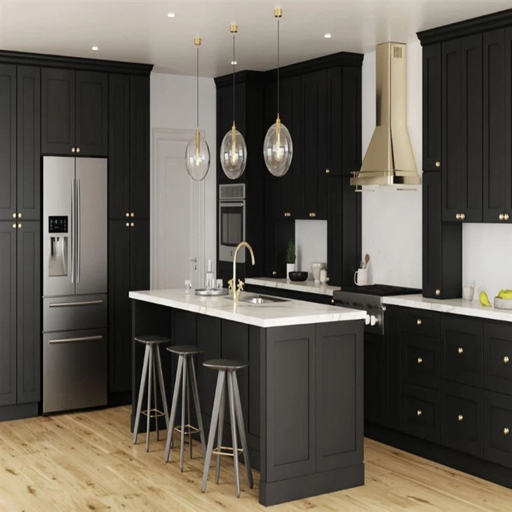 black rta kitchen cabinets-02